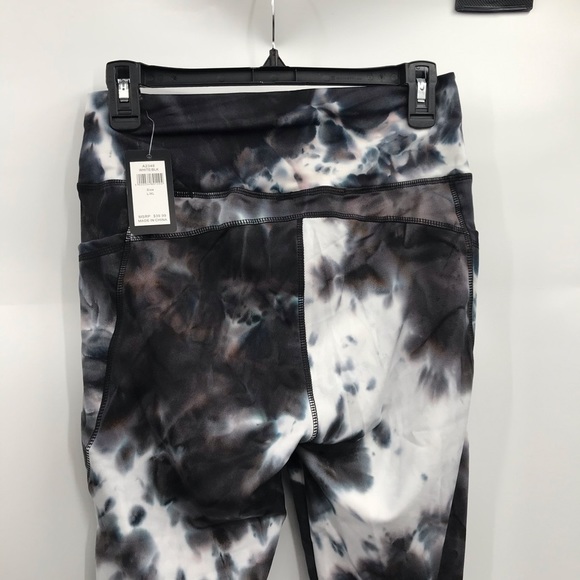 Jogger Legging & Jacket Set w/Pockets Lounger Black & White Tie Dye - Picture 10 of 14